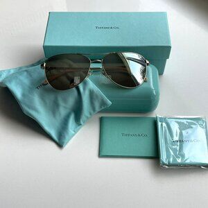 Tiffany & Co. TF3044 Mirrored Aviator Sunglasses